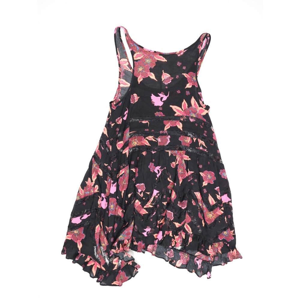 Whimsigoth Boho Fairycore Free People Voile Lace Floral Trapeze Mini Dress XS - Picture 9 of 14